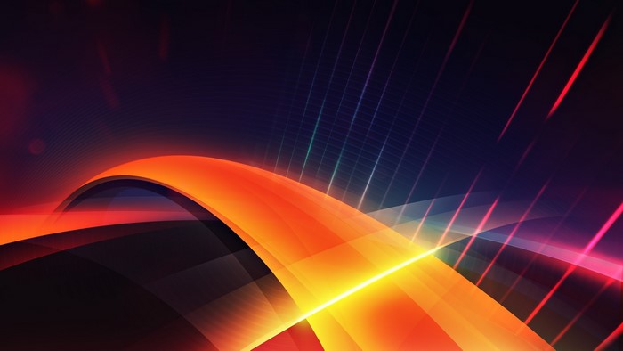 Abstract Orange and Blue Light Streaks