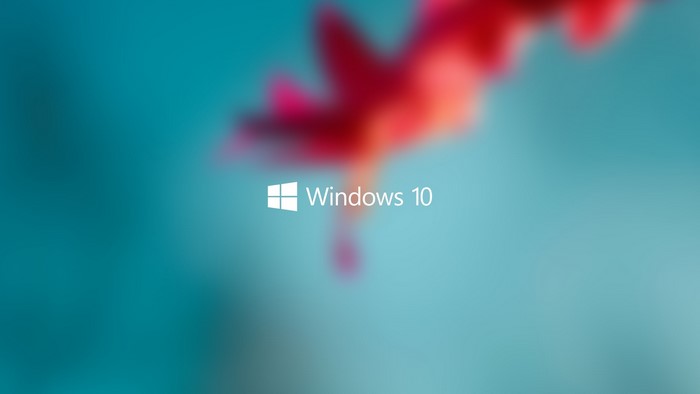 Windows 10 logo on blurred background