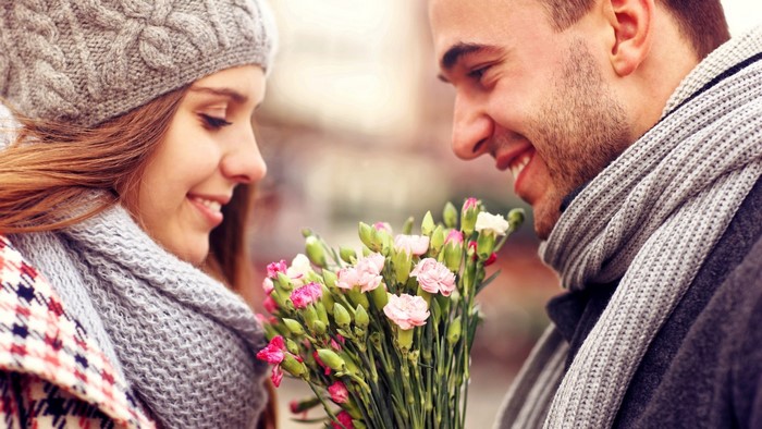 Couple with Flowers