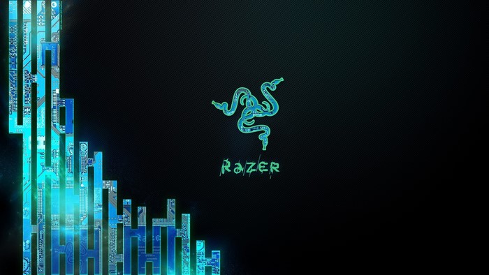 Razer logo and circuit board design
