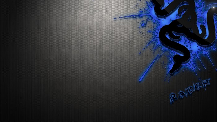 Razer Logo with Blue Splatter