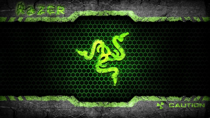 Razer logo on a grunge background