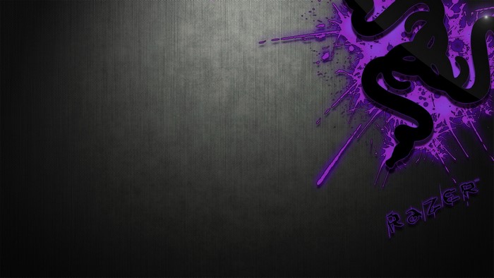Razer logo with purple splashes
