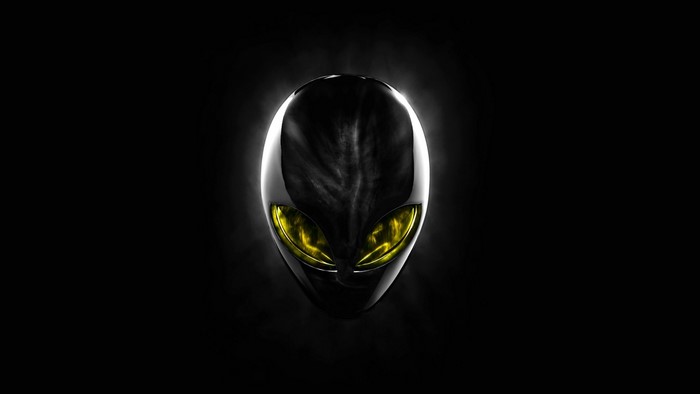 Alienware Logo with Yellow Eyes