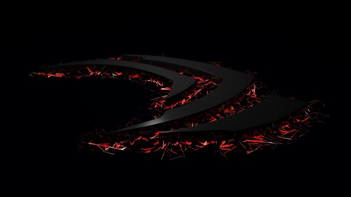 Nvidia Logo with Red Shards