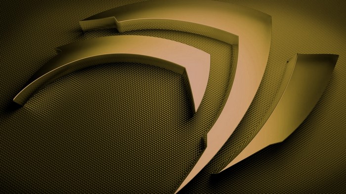 Nvidia Logo Gold Metallic