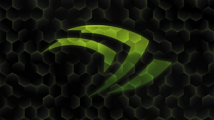 Nvidia Logo on Hexagonal Pattern