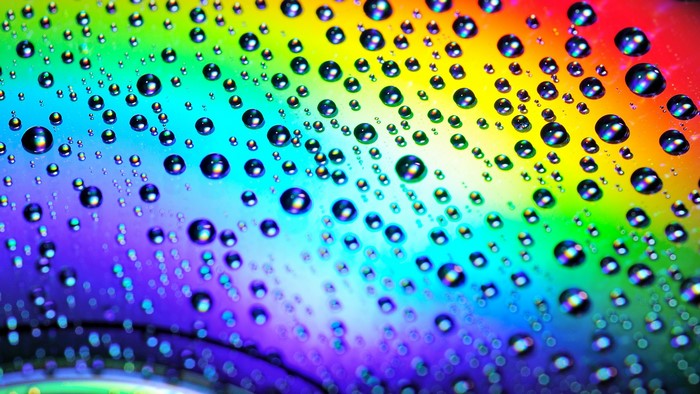 Waterdrops on a Rainbow Surface