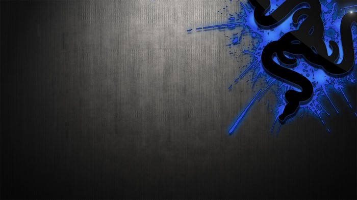 Razer Logo with Blue Splatter