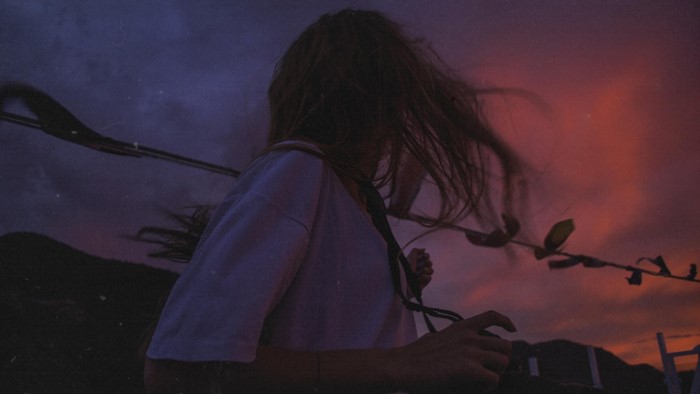Girl at sunset
