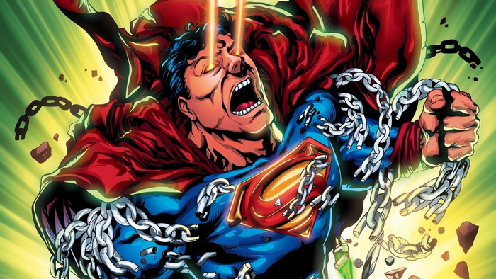 Superman Breaking Free from Chains