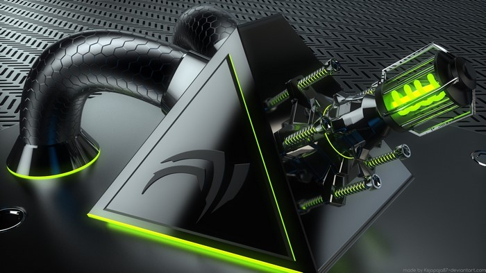 Nvidia Logo with Futuristic Technology