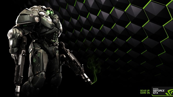 Nvidia GeForce GTX robot with guns