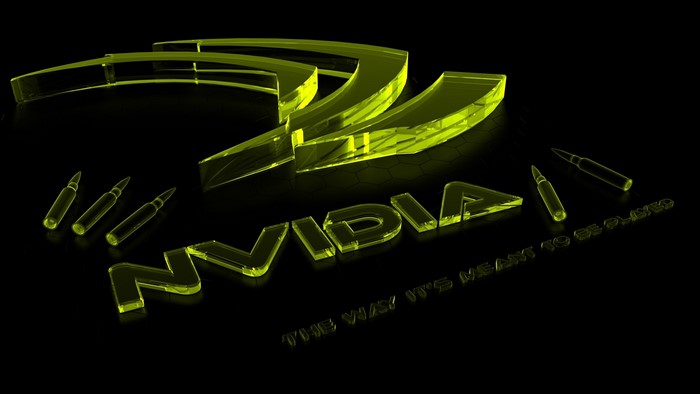 Nvidia logo with bullets and text