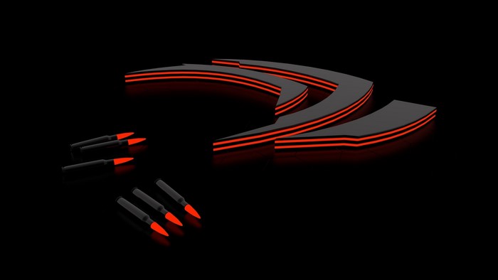 Nvidia logo with bullets