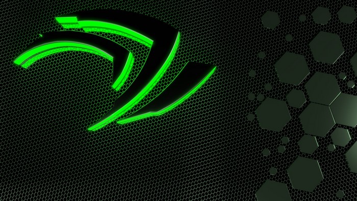 Nvidia Logo on Hexagonal Pattern