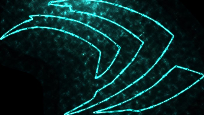 4K Blue Neon Nvidia Logo