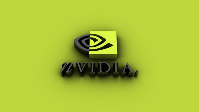Nvidia logo and text