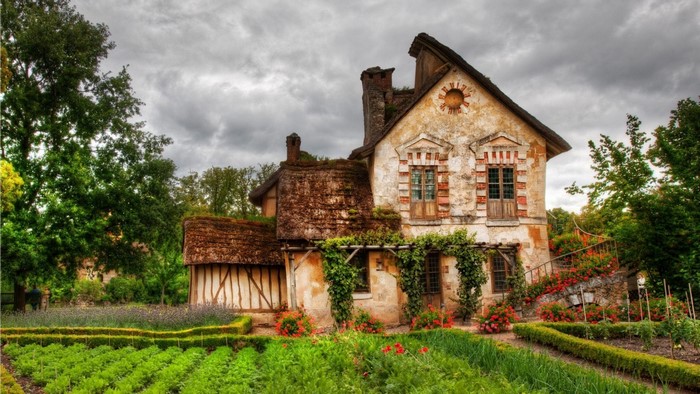 Rustic French Countryside Farmhouse with Garden