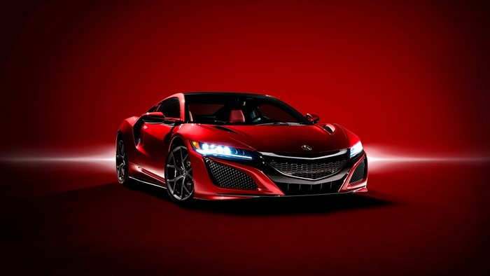 4K Red Acura Sports Car