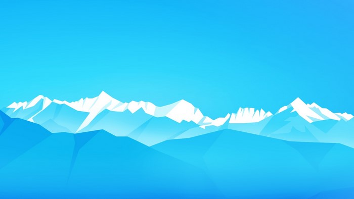 Stylized Mountains and Sky