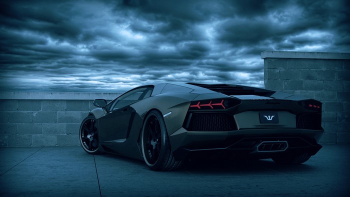 Lamborghini Aventador rear view
