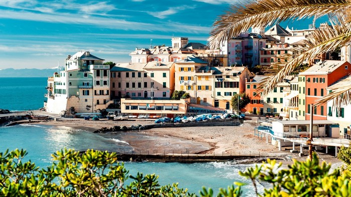 Bogliasco, Italy coastal town with colorful buildings