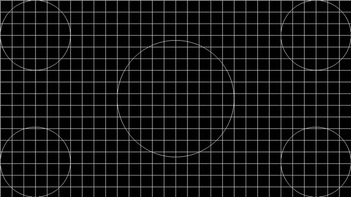 Grid with Circles Test Pattern