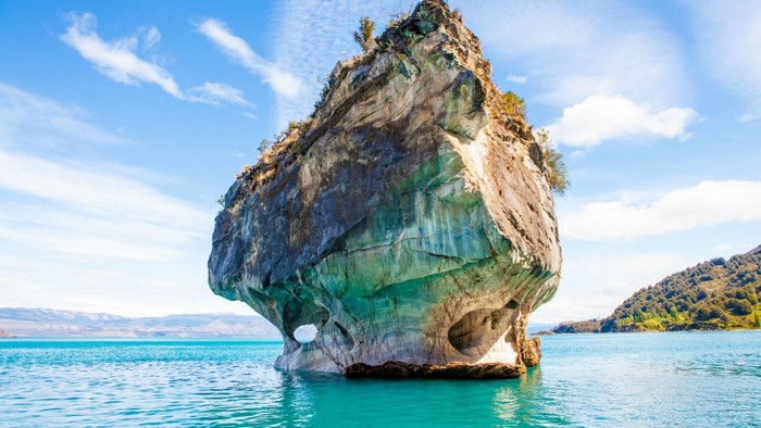 Marble Cathedral in General Carrera Lake, Chile