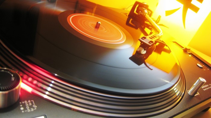 Technics Direct Drive Turntable with Vinyl Record