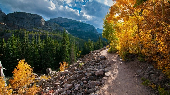 Rocky Mountains National Park Colorado Autumn Trail