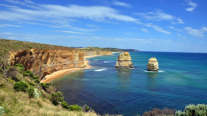 The Twelve Apostles rock formations on the Great Ocean Road