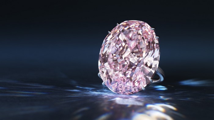 Pink Oval Diamond Ring