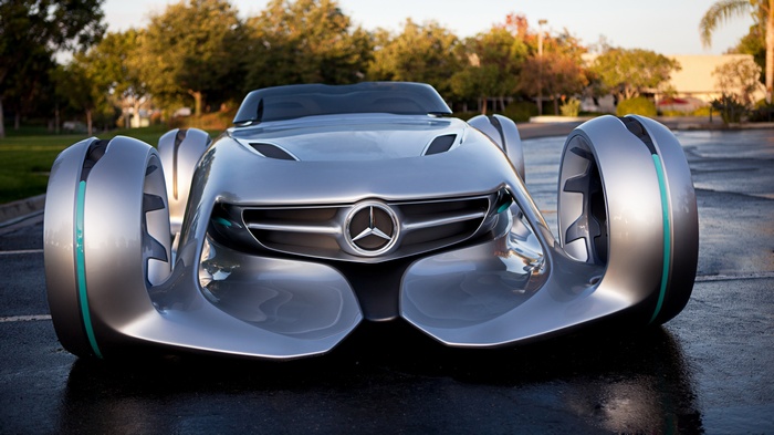 4K Mercedes-Benz Silver Arrow Concept car