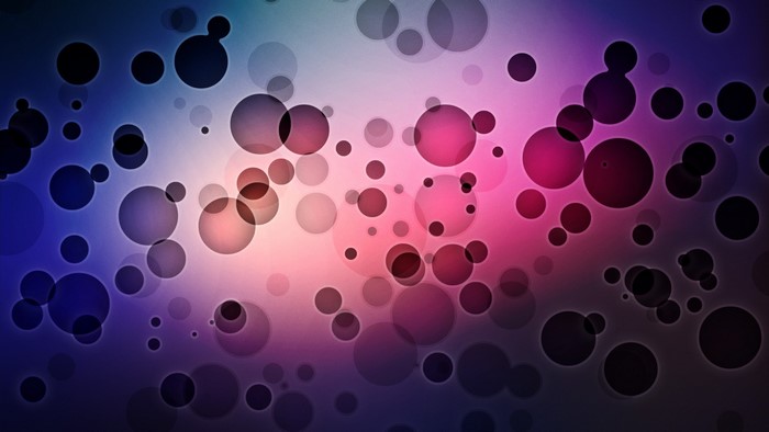 Bokeh circles on a gradient background