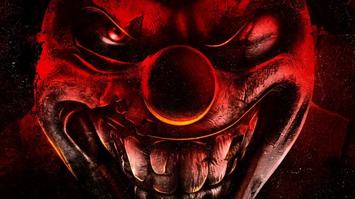 Scary Clown Face Close-up