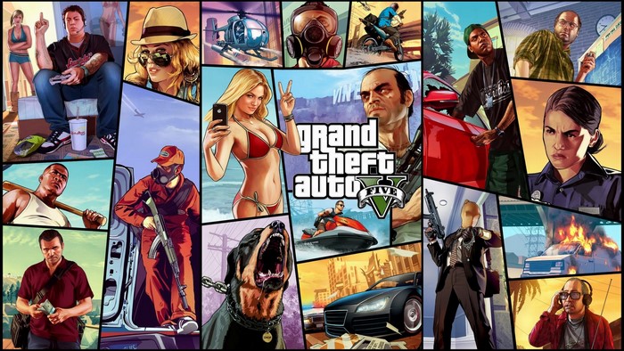 Grand Theft Auto V collage