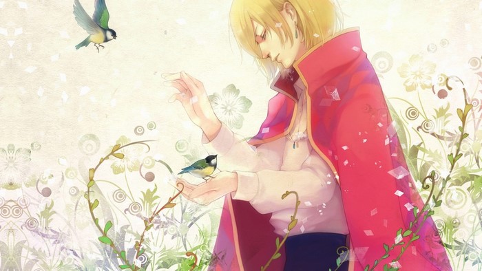 Howl from Howl's Moving Castle with birds