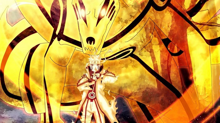 Naruto Uzumaki in Sage Mode with Kurama