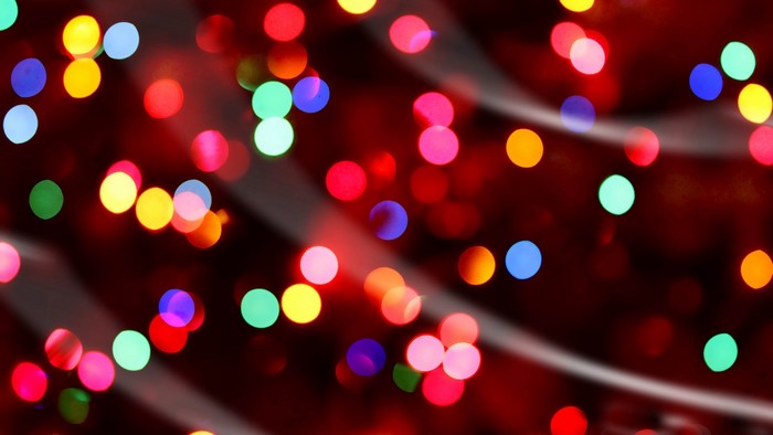 Colorful Bokeh Lights on Dark Background