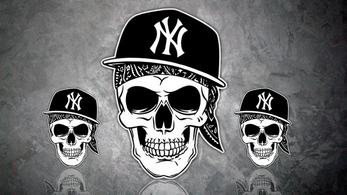 New York Yankees Skull Art
