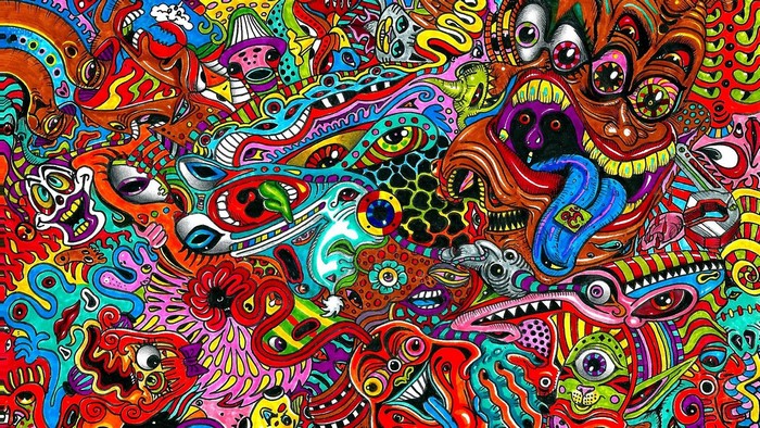 Colorful Psychedelic Artistic Abstract Illustration