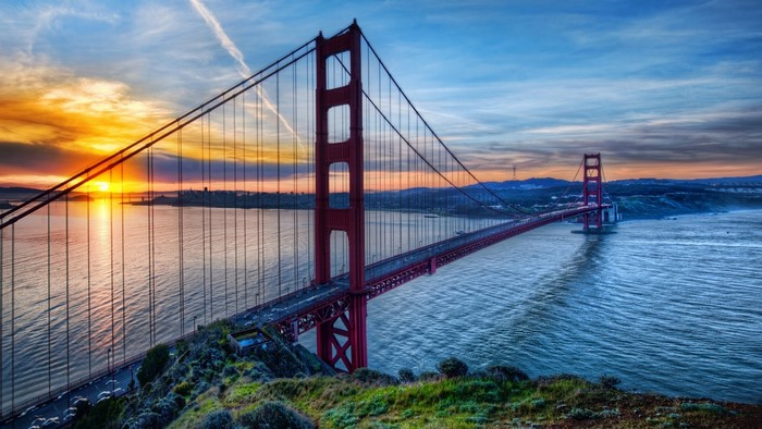 The Golden Gate Bridge at Sunset