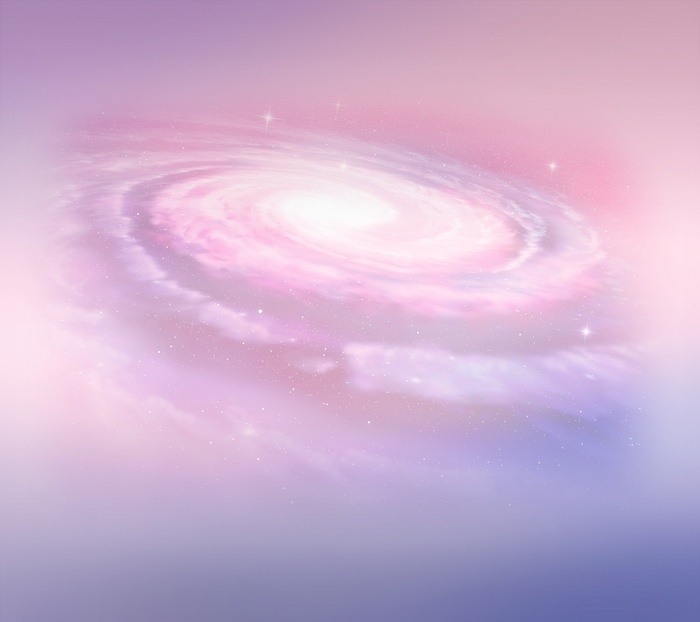 Pink and purple galaxy with stars