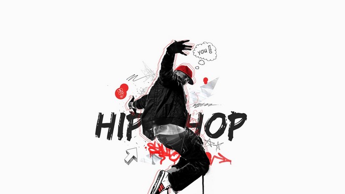 Hip Hop Dancer in Action with Graffiti Art