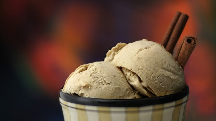 Cappuccino Ice Cream with Cinnamon Sticks