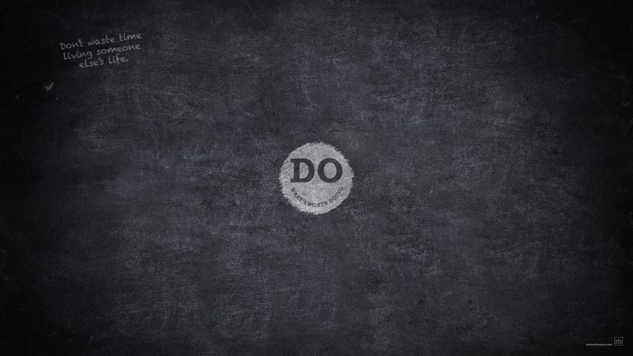 Chalkboard with inspirational quotes