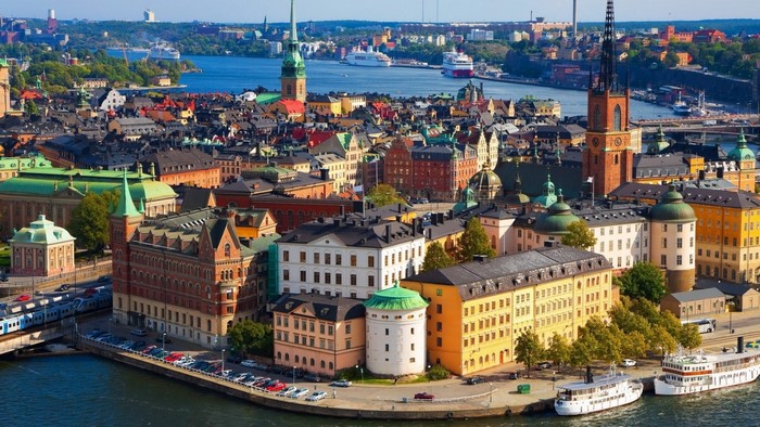 Stockholm Cityscape with Water and Boats