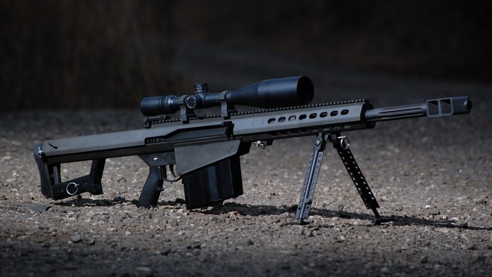 Barrett M82 Sniper Rifle with Scope and Bipod