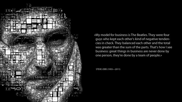 Steve Jobs mosaic quote